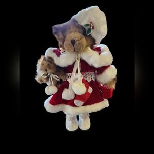 Vintage 21" Grandma/Mama Christmas Bear With Purse & Baby Bear Creative Designs